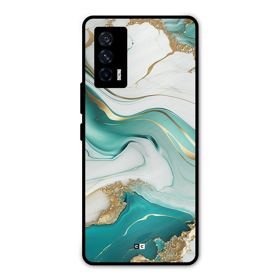 Marvelous Marble Metal Back Case for iQOO 7 5G