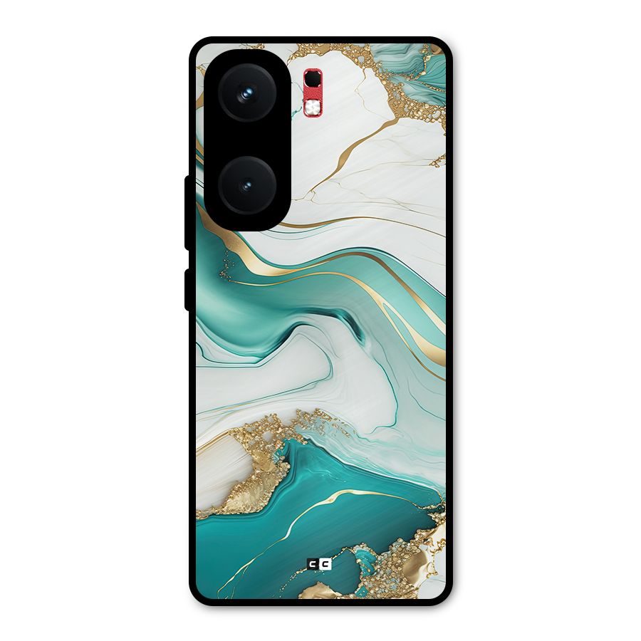 Marvelous Marble Metal Back Case for iQOO Neo 9 Pro