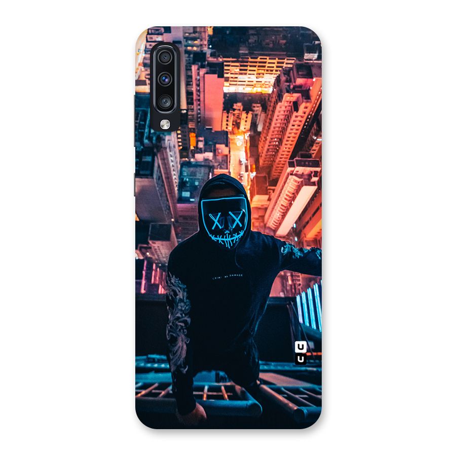 Mask Guy Climbing Building Back Case for Galaxy A70