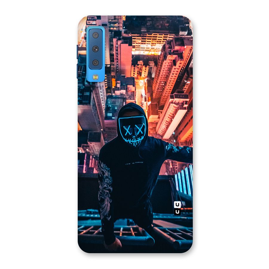 Mask Guy Climbing Building Back Case for Galaxy A7 (2018)