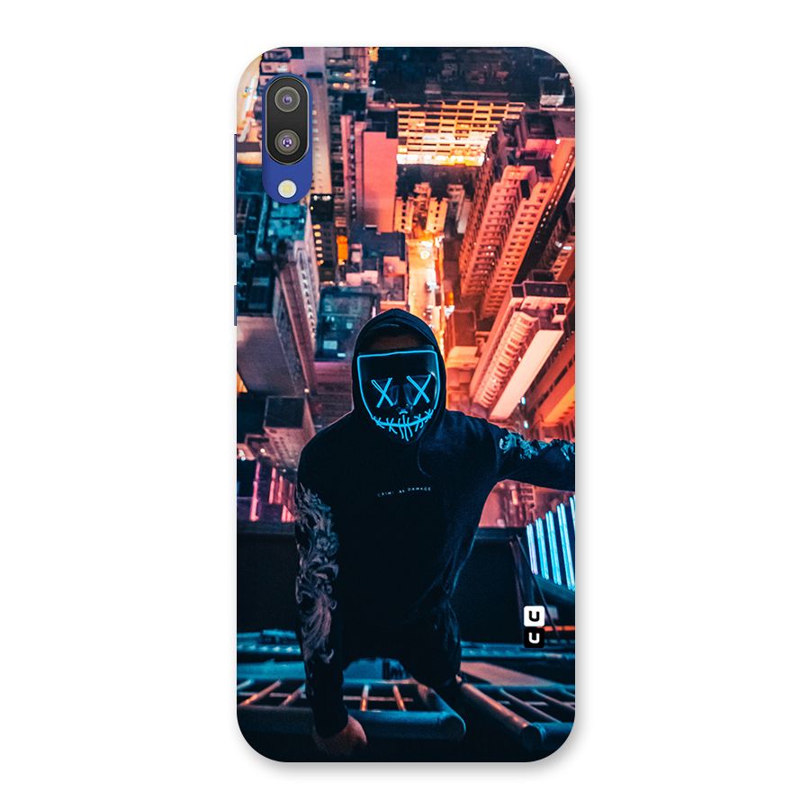 Mask Guy Climbing Building Back Case for Galaxy M10