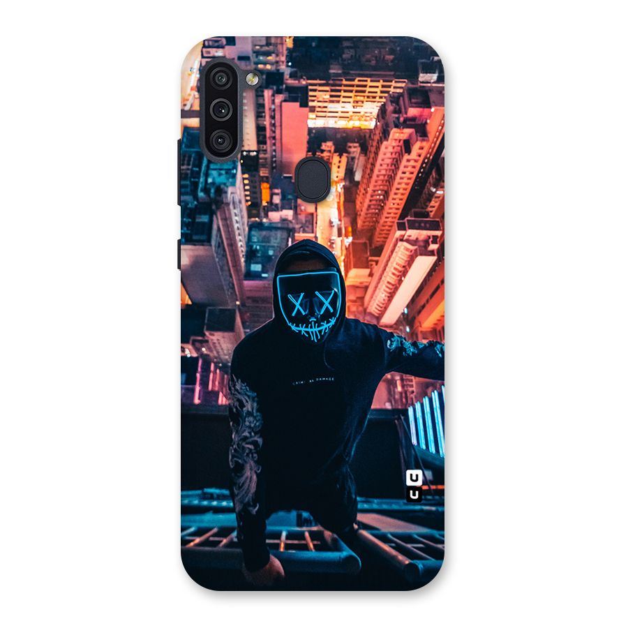 Mask Guy Climbing Building Back Case for Galaxy M11
