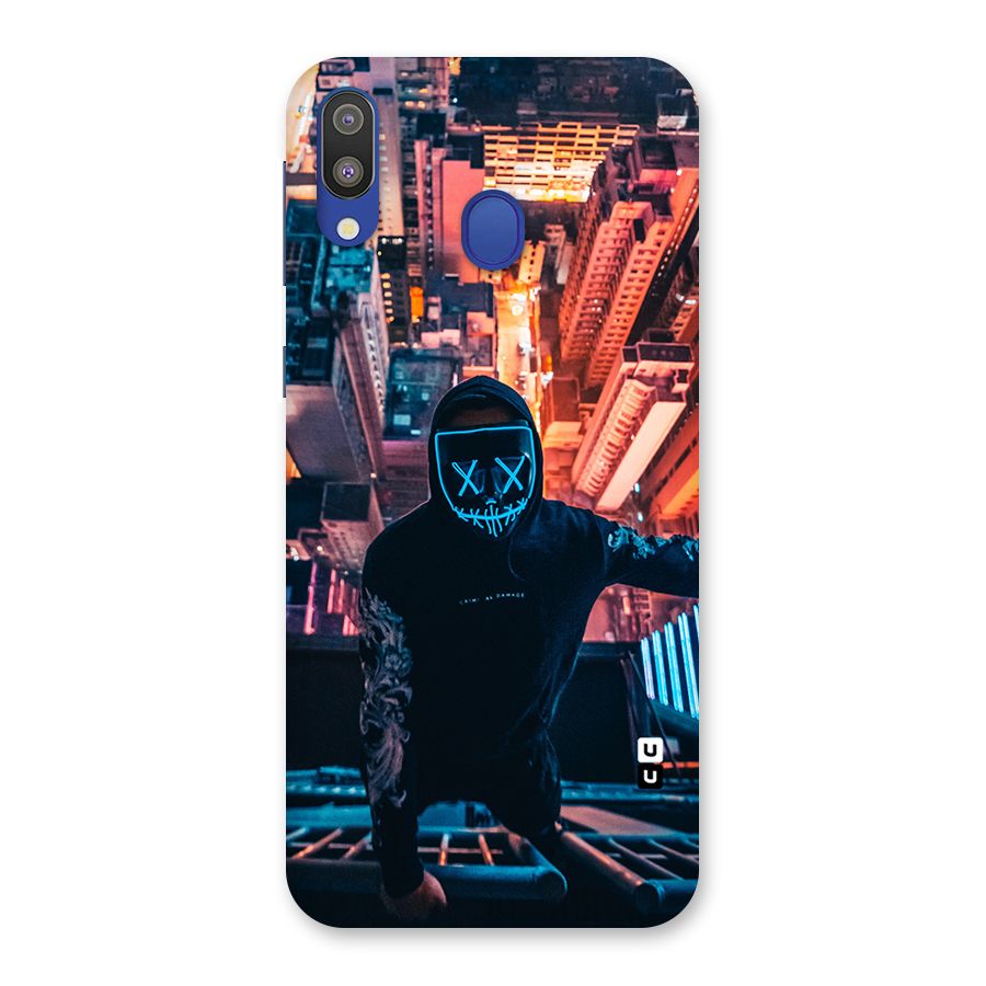 Mask Guy Climbing Building Back Case for Galaxy M20