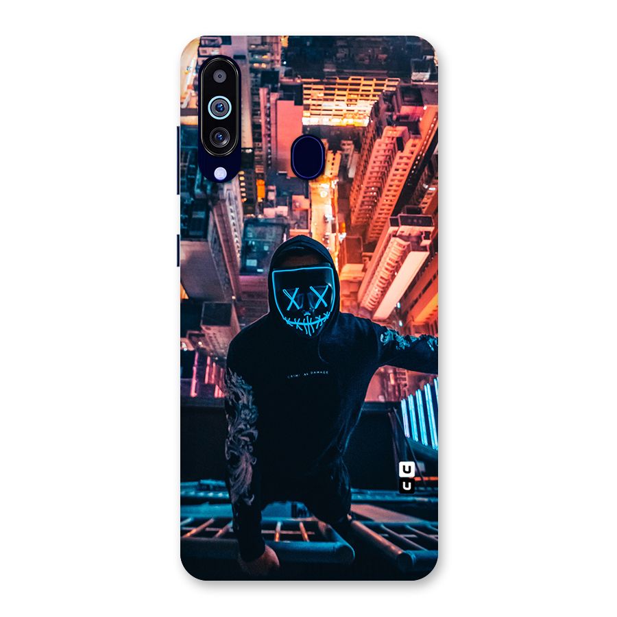 Mask Guy Climbing Building Back Case for Galaxy M40