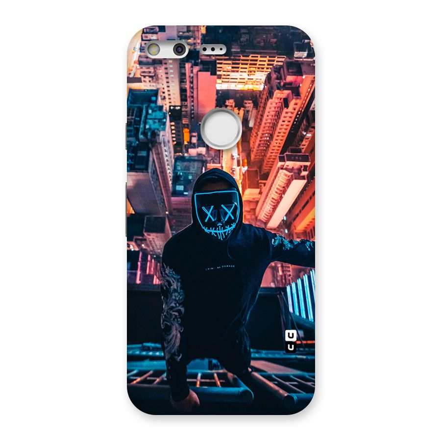 Mask Guy Climbing Building Back Case for Google Pixel