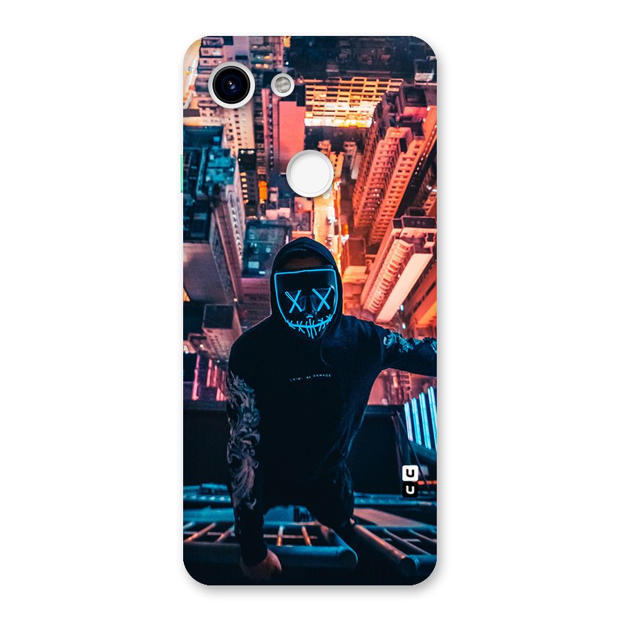 Mask Guy Climbing Building Back Case for Google Pixel 3