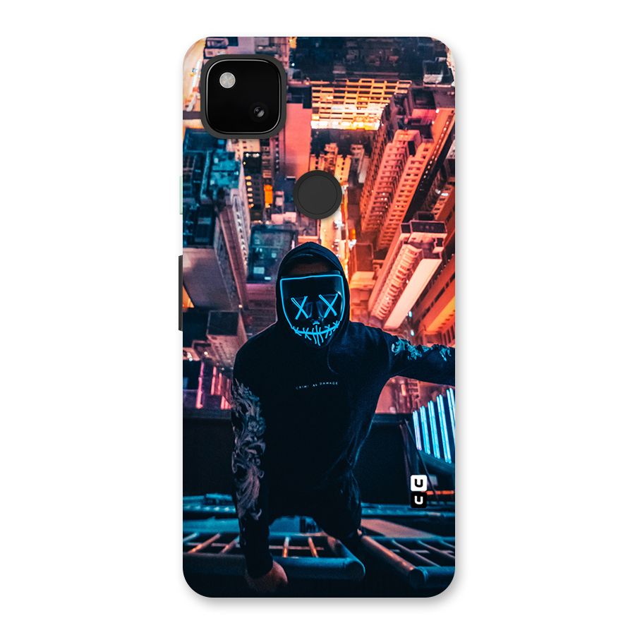 Mask Guy Climbing Building Back Case for Google Pixel 4a
