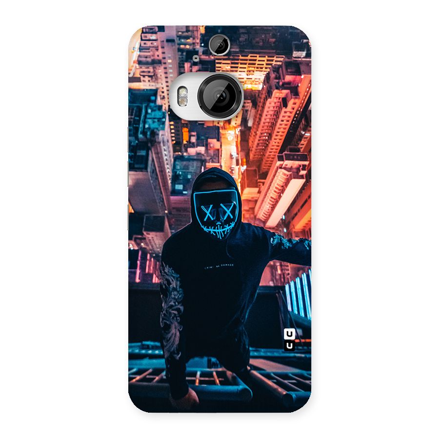 Mask Guy Climbing Building Back Case for HTC One M9 Plus
