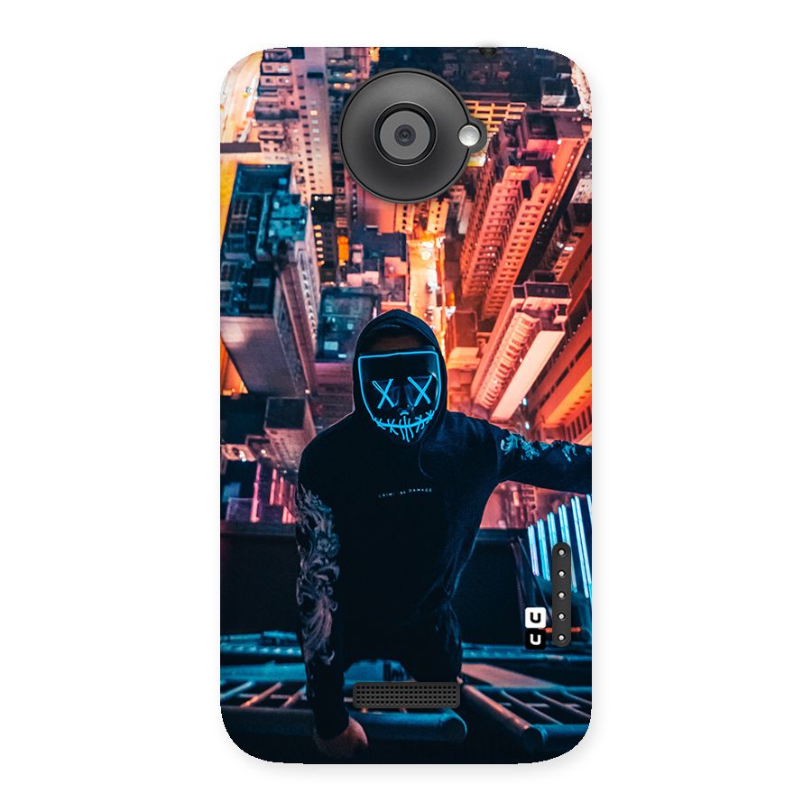 Mask Guy Climbing Building Back Case for HTC One X