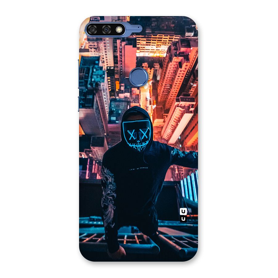Mask Guy Climbing Building Back Case for Honor 7C