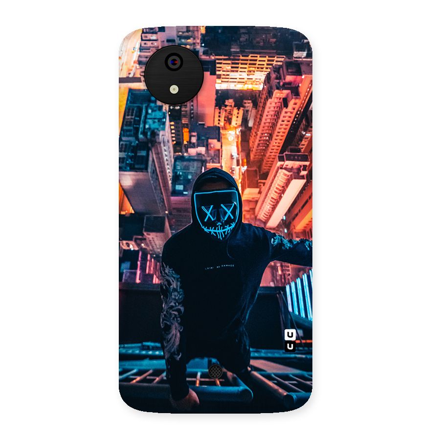 Mask Guy Climbing Building Back Case for Micromax Canvas A1