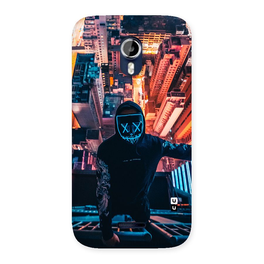 Mask Guy Climbing Building Back Case for Micromax Canvas Magnus A117