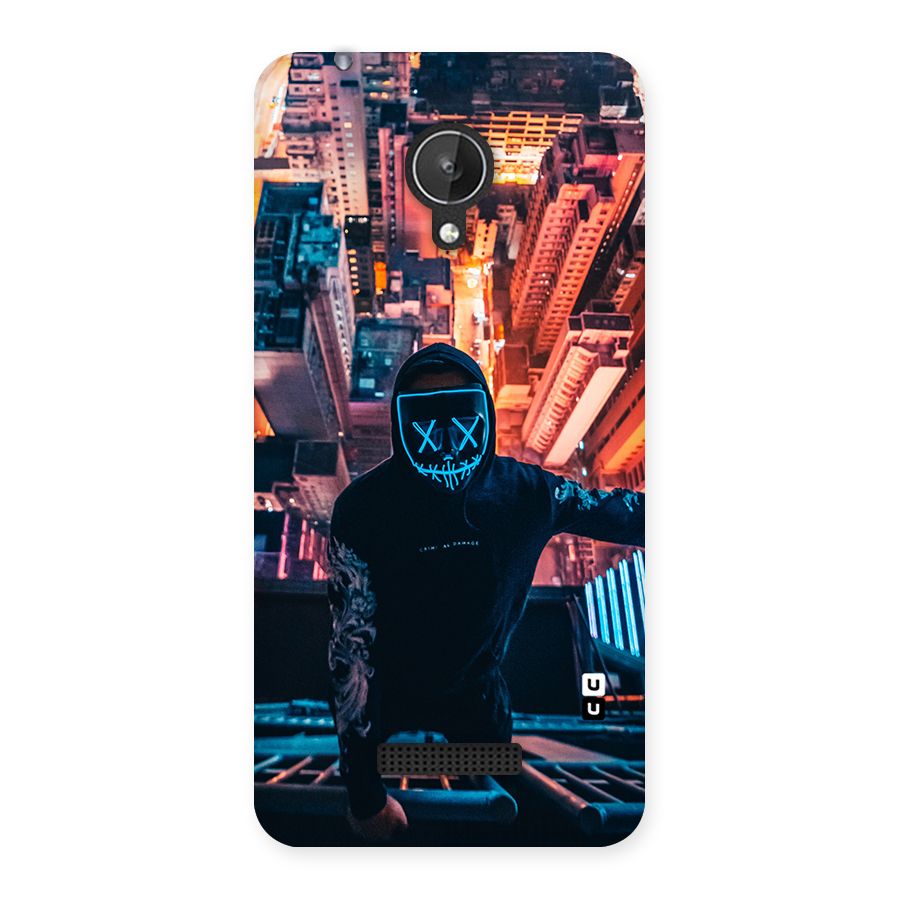 Mask Guy Climbing Building Back Case for Micromax Canvas Spark Q380