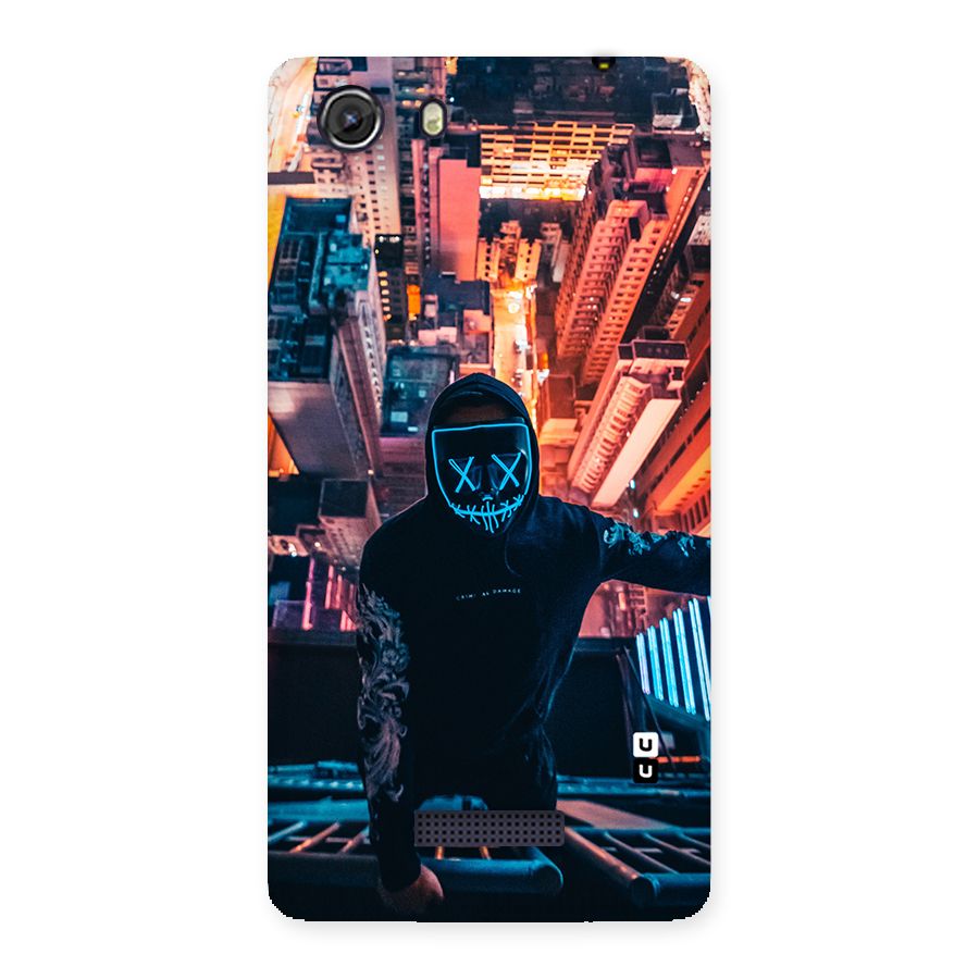 Mask Guy Climbing Building Back Case for Micromax Unite 3