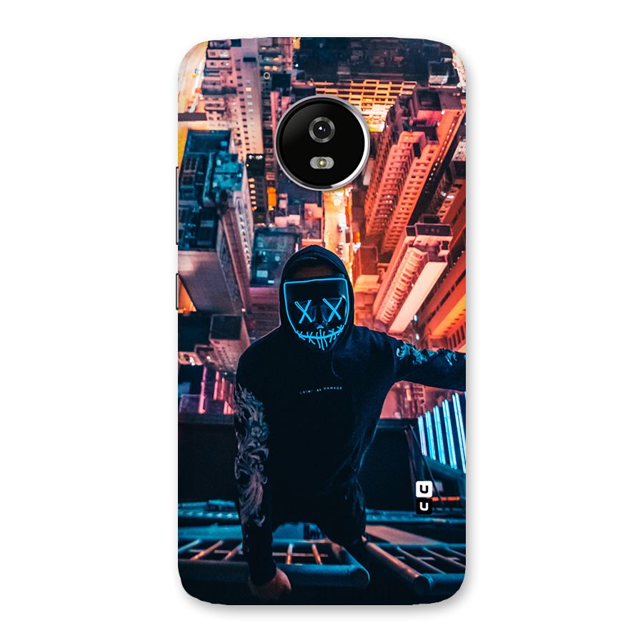 Mask Guy Climbing Building Back Case for Moto G5