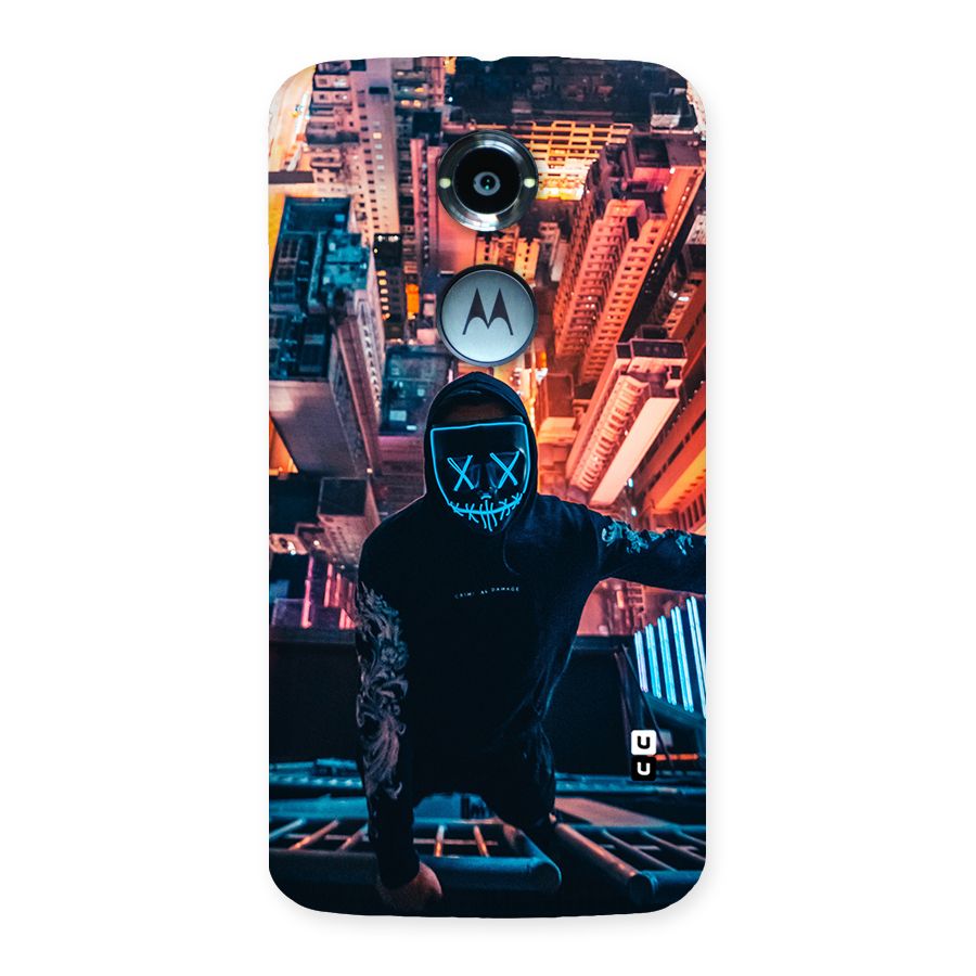Mask Guy Climbing Building Back Case for Moto X 2nd Gen