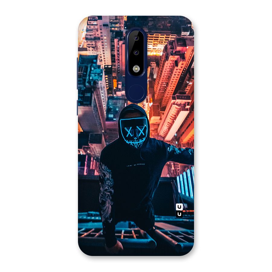 Mask Guy Climbing Building Back Case for Nokia 5.1 Plus