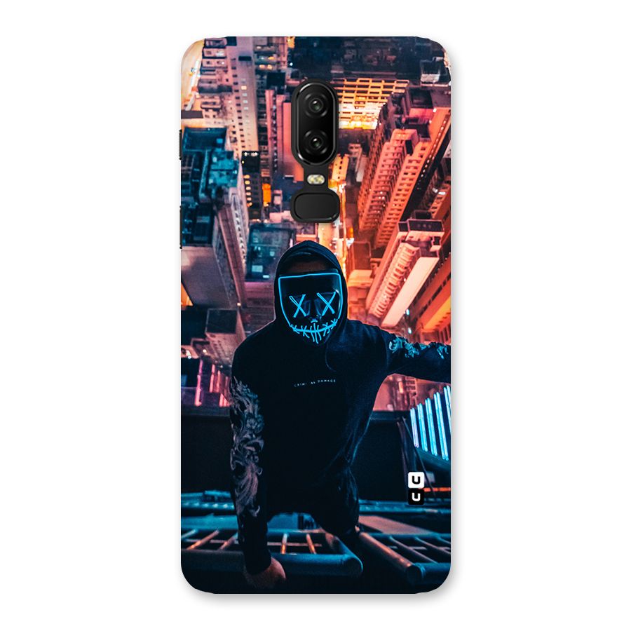 Mask Guy Climbing Building Back Case for OnePlus 6
