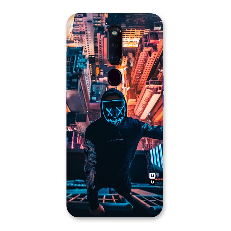 Mask Guy Climbing Building Back Case for Oppo F11 Pro