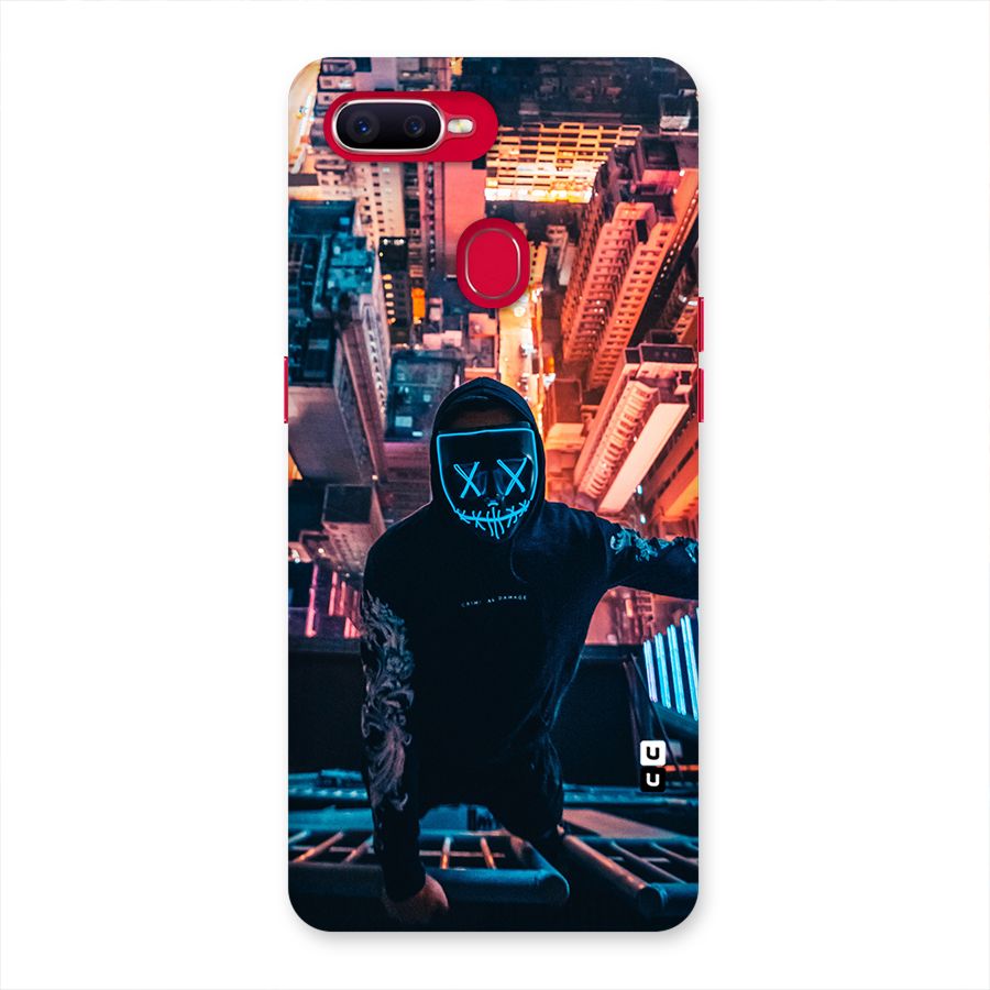Mask Guy Climbing Building Back Case for Oppo F9 Pro