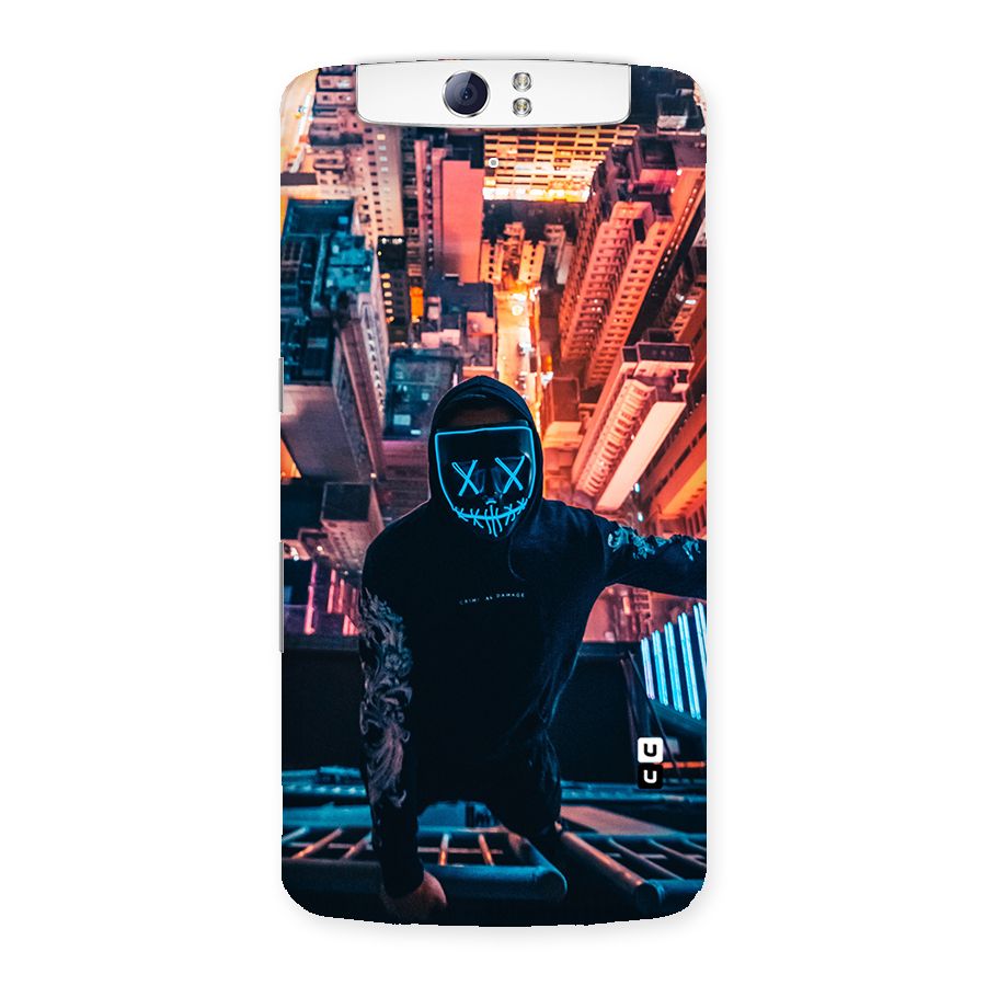 Mask Guy Climbing Building Back Case for Oppo N1