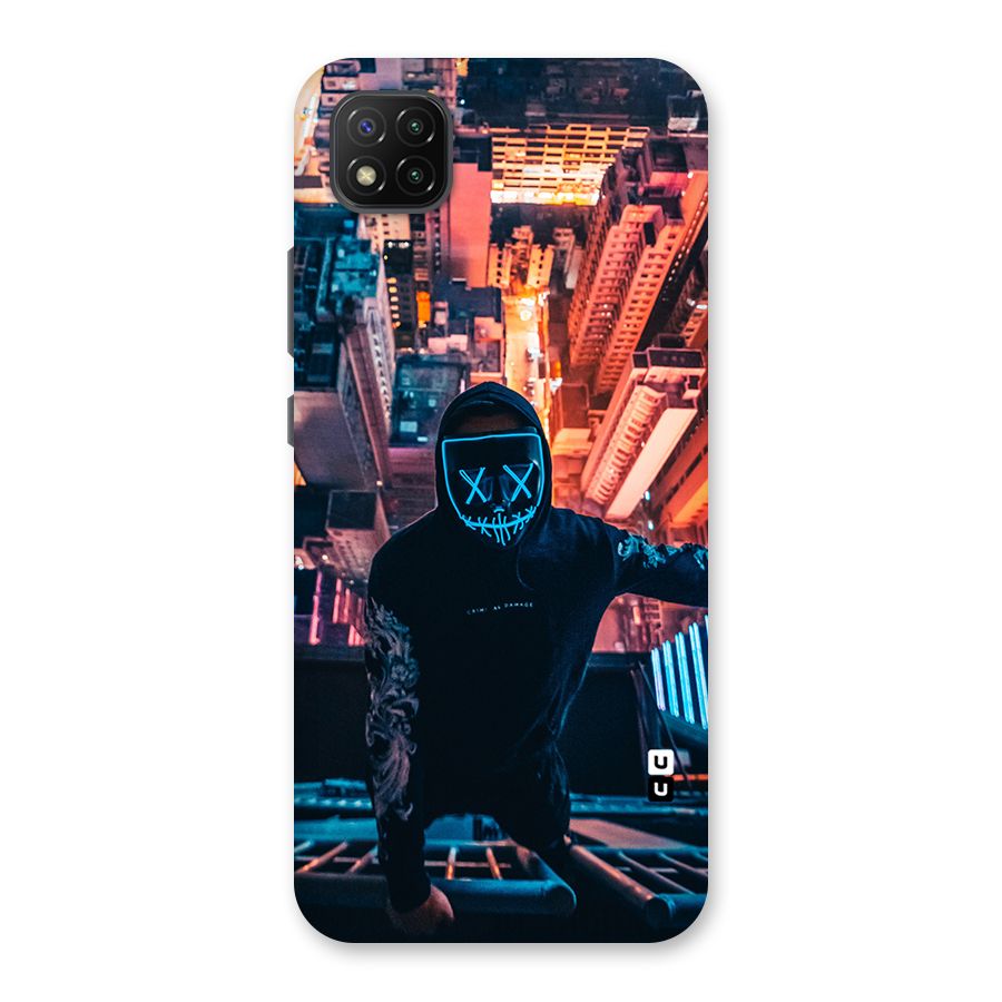 Mask Guy Climbing Building Back Case for Poco C3