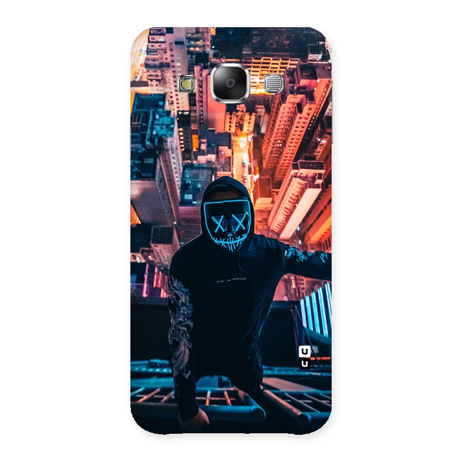 Mask Guy Climbing Building Back Case for Samsung Galaxy E5