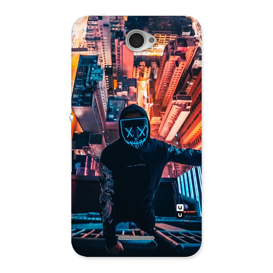 Mask Guy Climbing Building Back Case for Sony Xperia E4