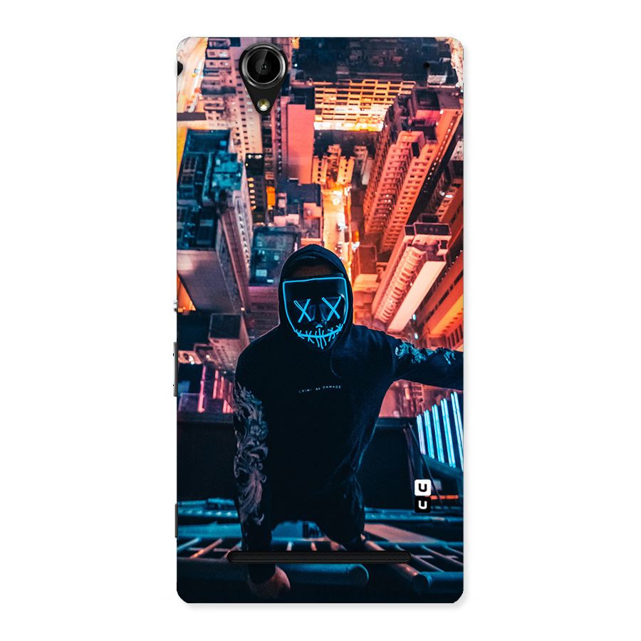 Mask Guy Climbing Building Back Case for Sony Xperia T2