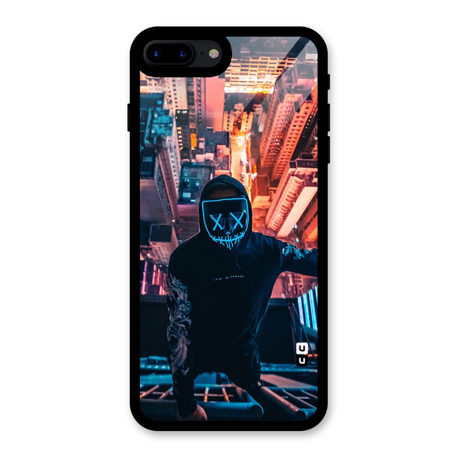Mask Guy Climbing Building Glass Back Case for iPhone 7 Plus