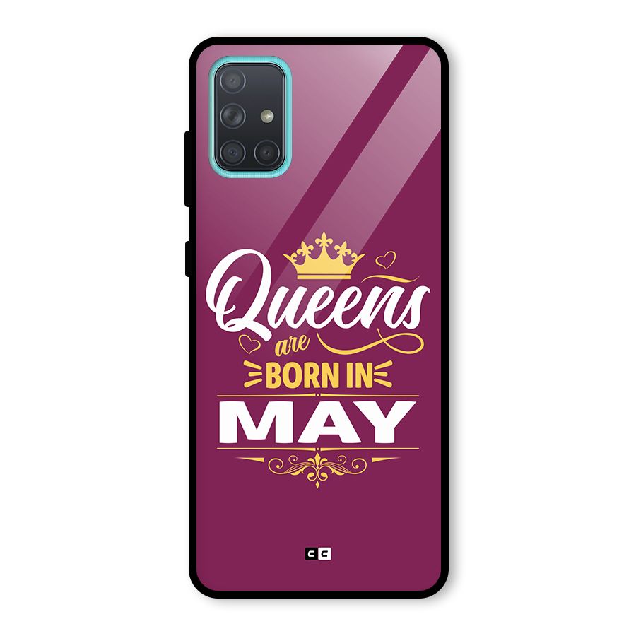 May Born Queens Glass Back Case for Galaxy A71