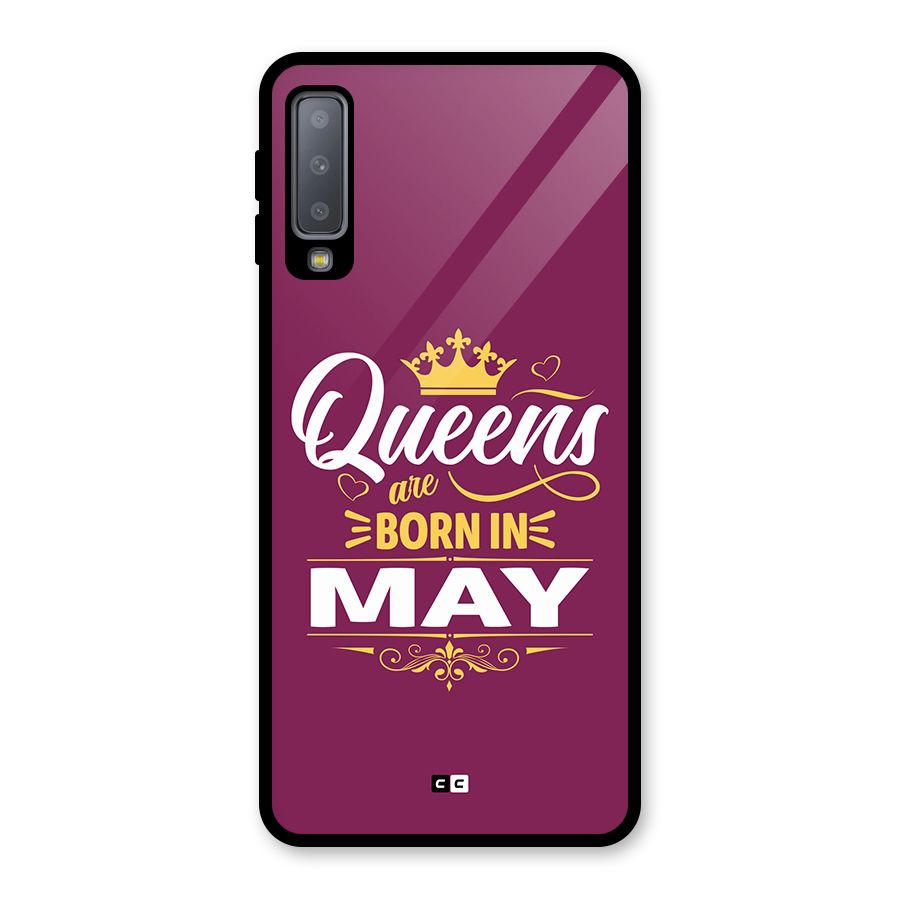 May Born Queens Glass Back Case for Galaxy A7 (2018)
