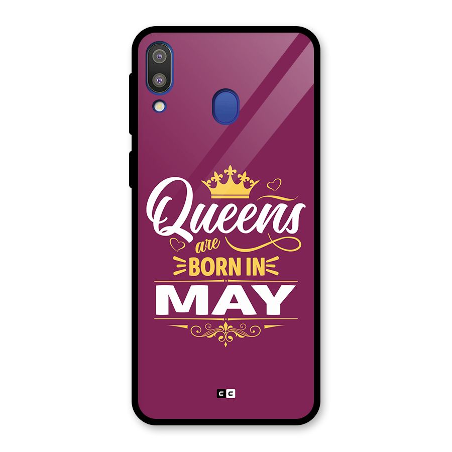 May Born Queens Glass Back Case for Galaxy M20