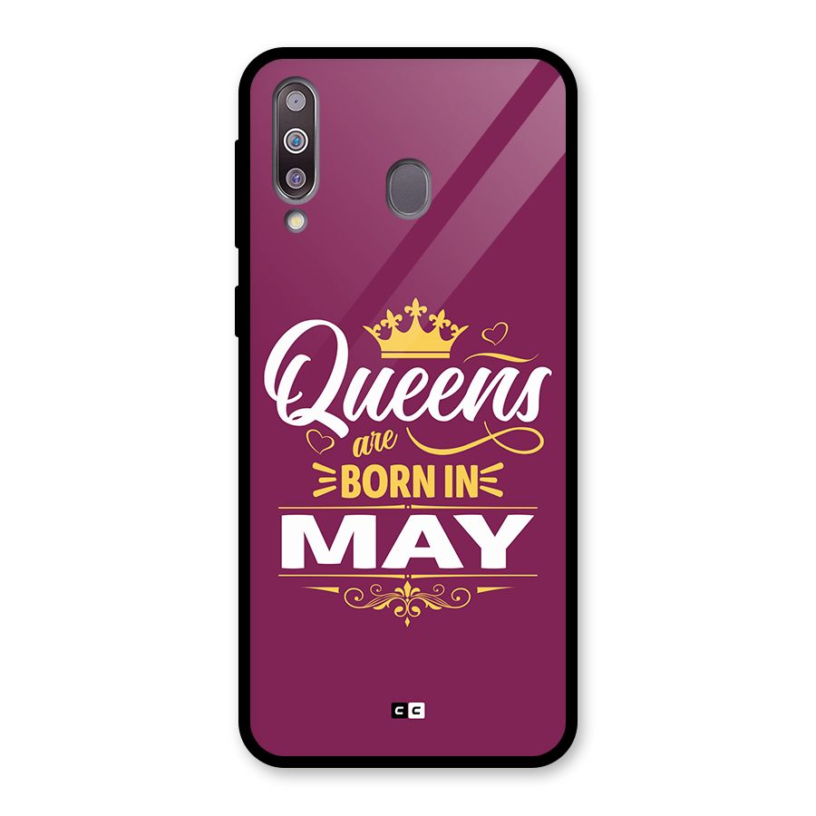 May Born Queens Glass Back Case for Galaxy M30