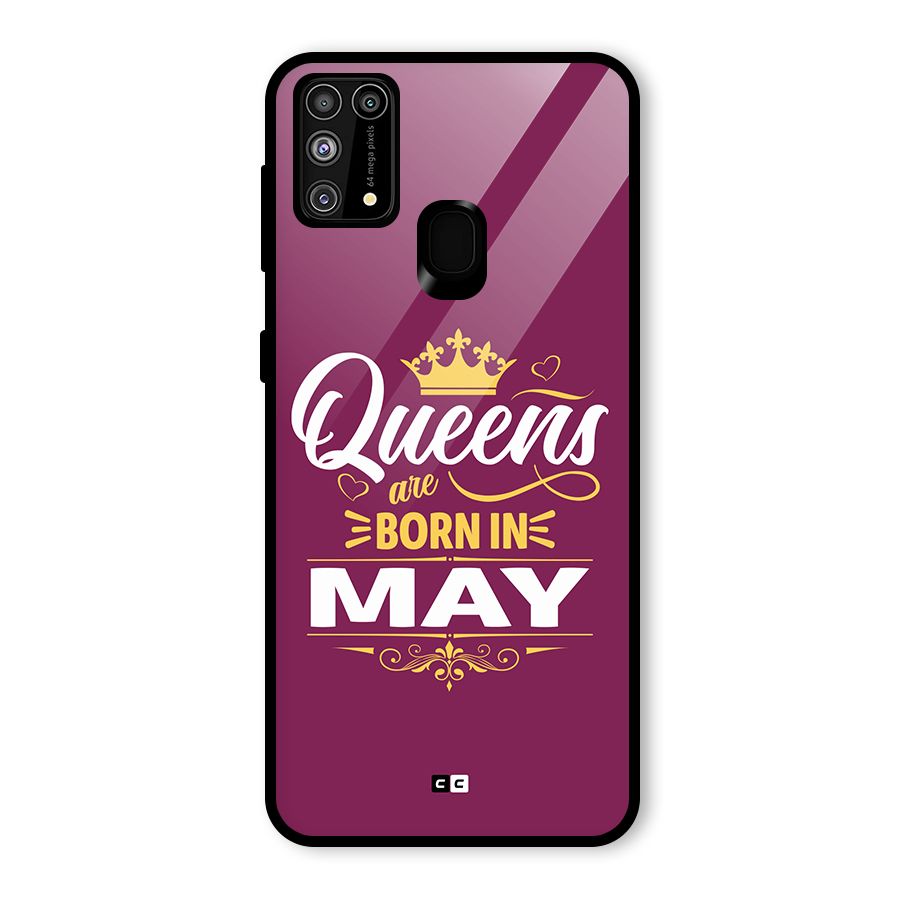May Born Queens Glass Back Case for Galaxy M31