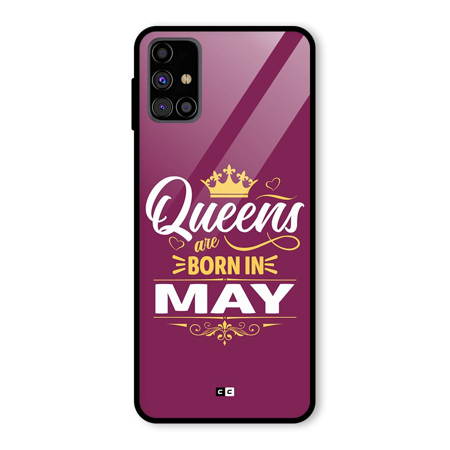 May Born Queens Glass Back Case for Galaxy M31s