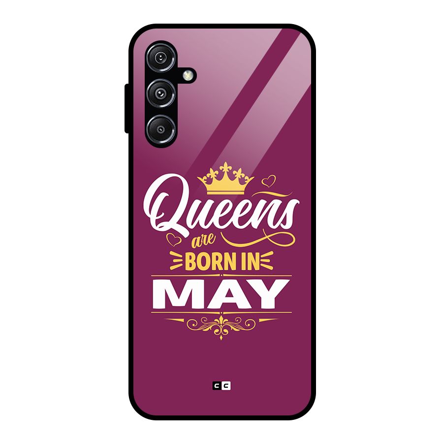 May Born Queens Glass Back Case for Galaxy M34 5G