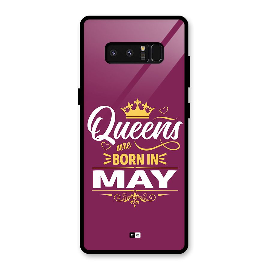 May Born Queens Glass Back Case for Galaxy Note 8