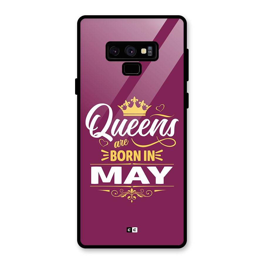 May Born Queens Glass Back Case for Galaxy Note 9