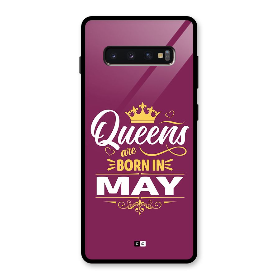 May Born Queens Glass Back Case for Galaxy S10 Plus
