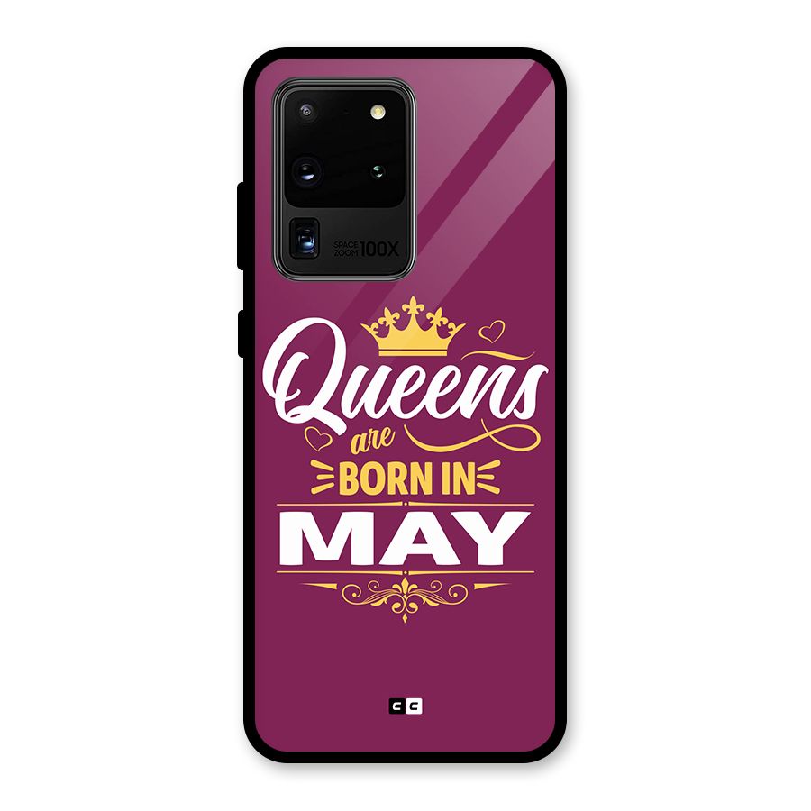 May Born Queens Glass Back Case for Galaxy S20 Ultra