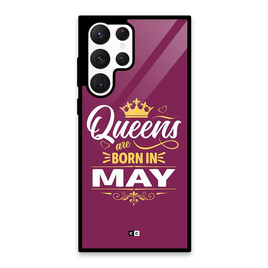 May Born Queens Glass Back Case for Galaxy S22 Ultra 5G