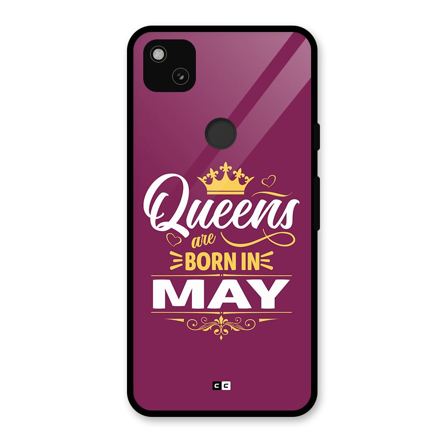 May Born Queens Glass Back Case for Google Pixel 4a