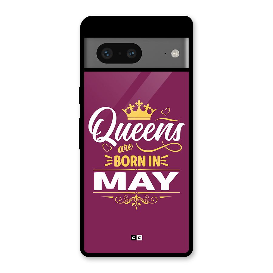May Born Queens Glass Back Case for Google Pixel 7