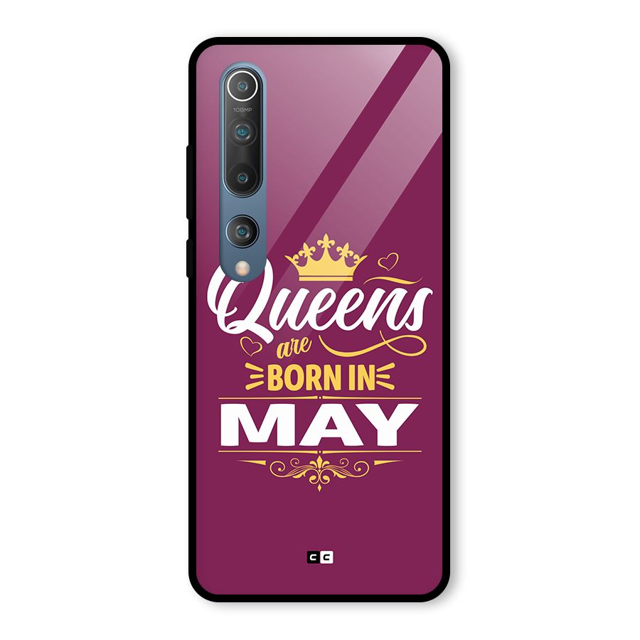 May Born Queens Glass Back Case for Mi 10