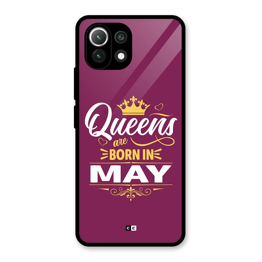 May Born Queens Glass Back Case for Mi 11 Lite
