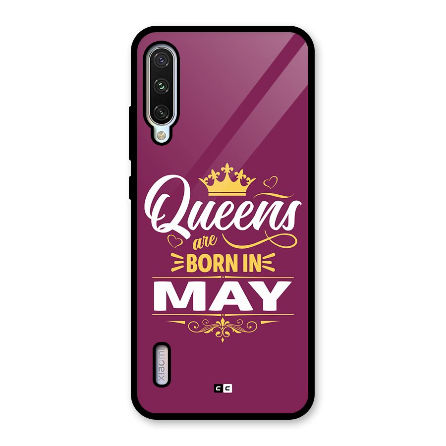 May Born Queens Glass Back Case for Mi A3