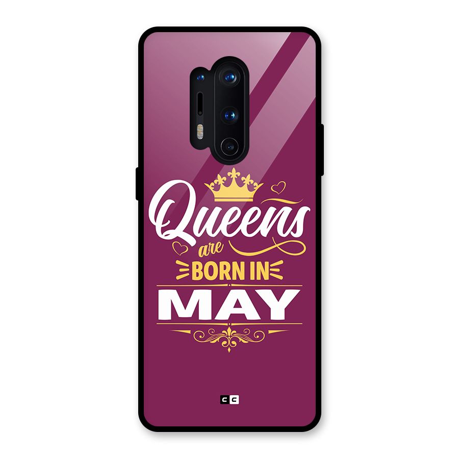 May Born Queens Glass Back Case for OnePlus 8 Pro