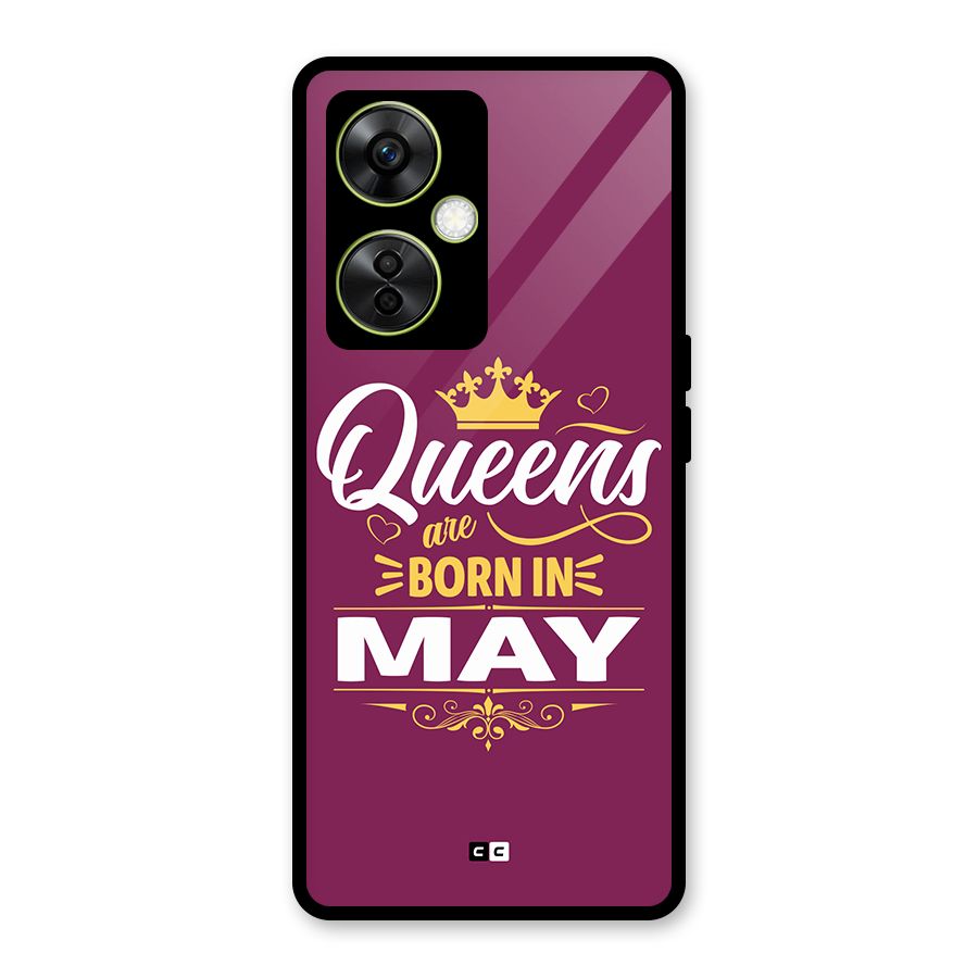 May Born Queens Glass Back Case for OnePlus Nord CE 3 Lite