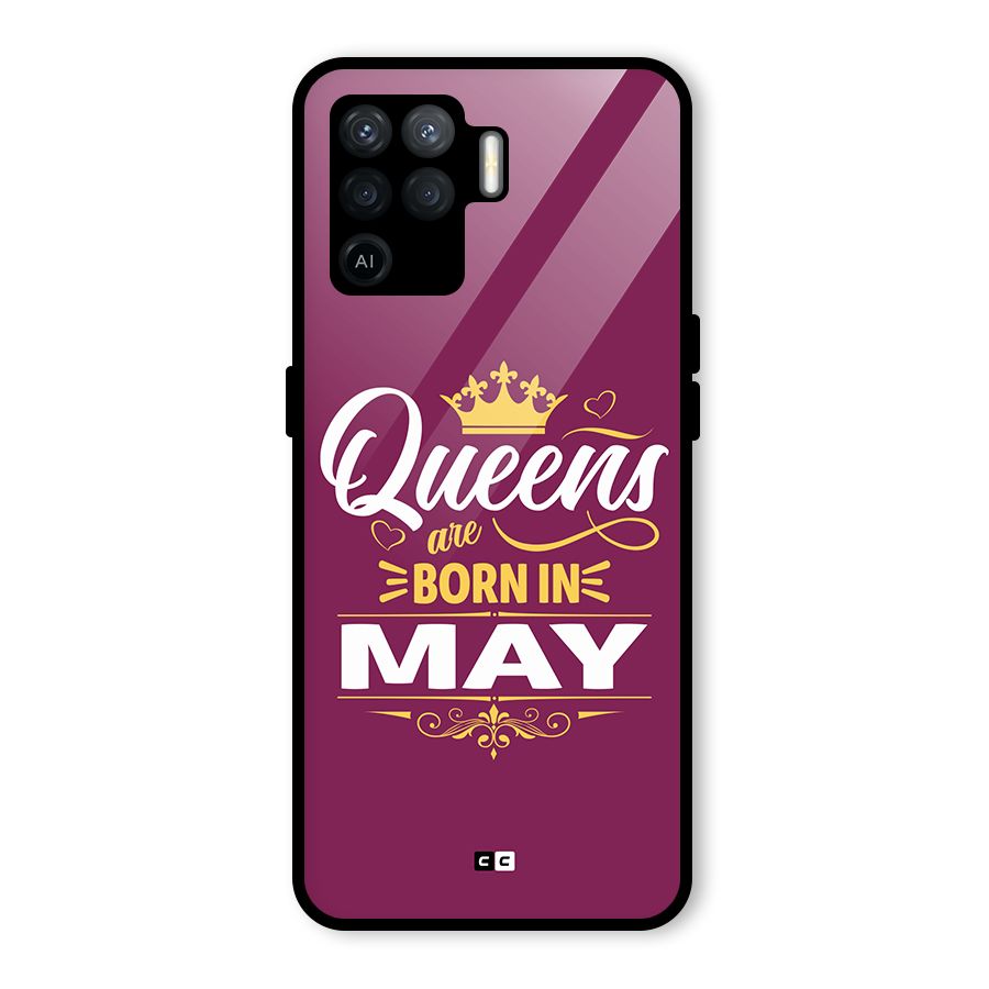 May Born Queens Glass Back Case for Oppo F19 Pro